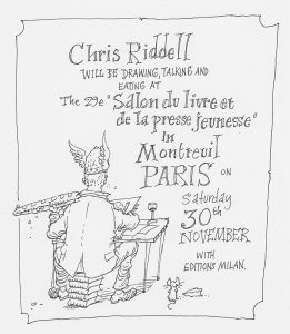 Dessin Chris Riddell dédicace