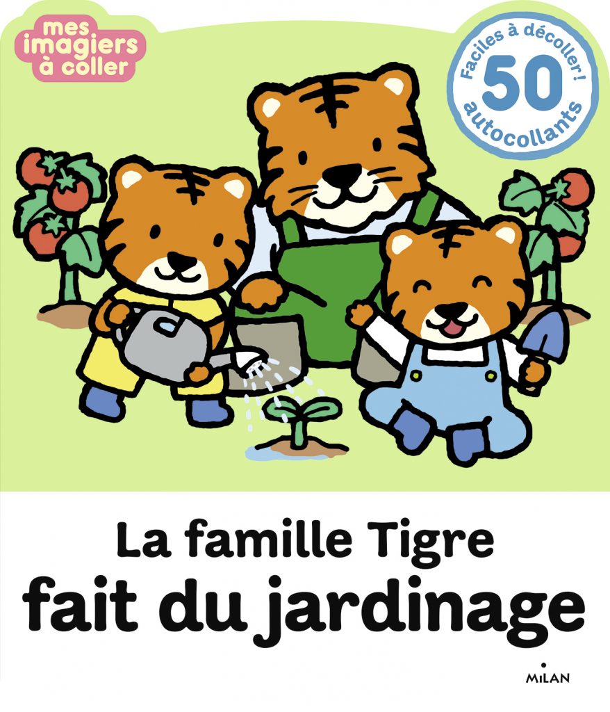 La famille tigre fait du jardinage 