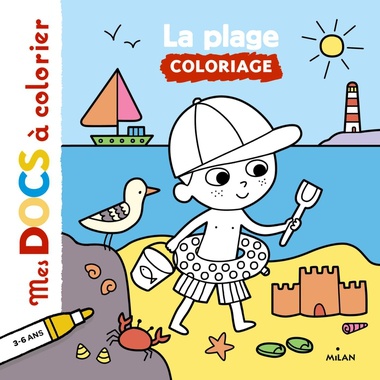 La plage Coloriage Mes docs à coller