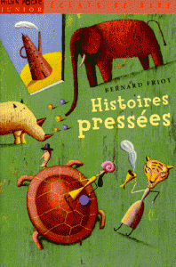 2e couverture des Histoires pressées dans la collection "Milan poche junior"