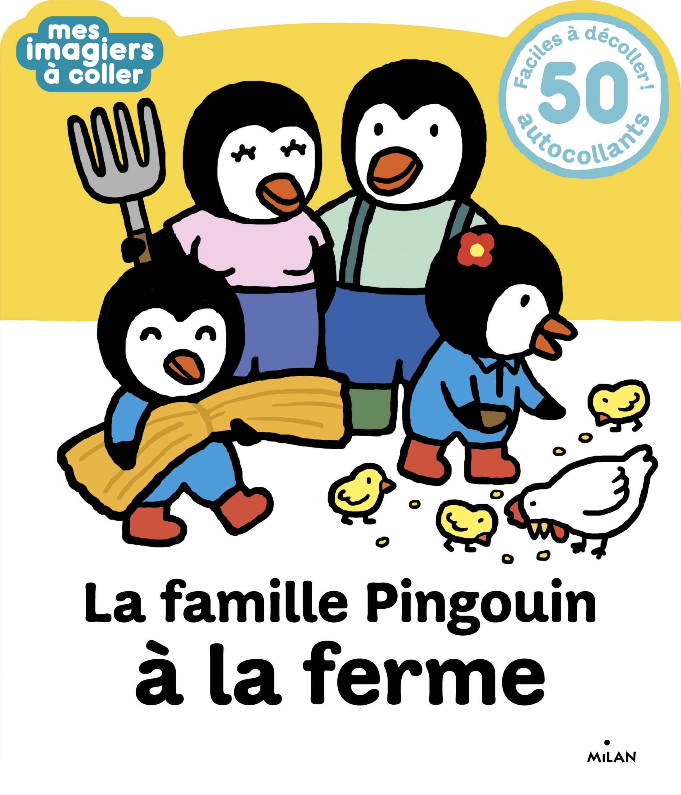famille pingouin a la ferme imagiers a coller 